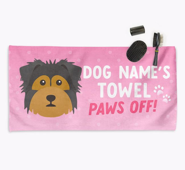 Paws Off Personalized Towel for your {breedFullName}